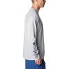 Columbia Mens Terminal Tackle PFG Fins and Stripes Long Sleeve(Cool Grey/Fins & Stripes)