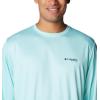Columbia Mens Terminal Tackle PFG Fins and Stripes Long Sleeve(Gulf Stream/Fins & Stripes)