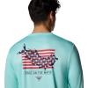 Columbia Mens Terminal Tackle PFG Fins and Stripes Long Sleeve(Gulf Stream/Fins & Stripes Tarpon)