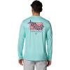 Columbia Mens Terminal Tackle PFG Fins and Stripes Long Sleeve(Gulf Stream/Fins & Stripes Tarpon)