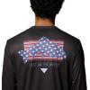 Columbia Mens Terminal Tackle PFG Fins and Stripes Long Sleeve(Shark/Fins & Stripes Trout)