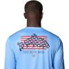 Columbia Mens Terminal Tackle PFG Fins and Stripes Long Sleeve(White Cap/Fins & Stripes Trout)