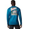Columbia Mens Terminal Tackle PFG Fish Shine Long Sleeve(Blue Echo/Pfg Trout Shine)