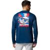 Columbia Mens Terminal Tackle PFG Fish Shine Long Sleeve(Coll Navy/Pfg Tarpon Shine)