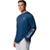 Columbia Mens Terminal Tackle PFG Fish Shine Long Sleeve(Coll Navy/Pfg Tarpon Shine)