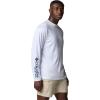 Columbia Mens Terminal Tackle PFG Fish Shine Long Sleeve(White/Pfg Tarpon Shine)
