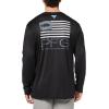 Columbia Mens Terminal Tackle PFG Fish Star Long Sleeve(Black/Black Star Bass)