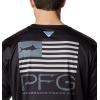 Columbia Mens Terminal Tackle PFG Fish Star Long Sleeve(Black/Graphite Marlin)