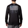 Columbia Mens Terminal Tackle PFG Fish Star Long Sleeve(Black/Graphite Marlin)