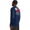 Columbia Mens Terminal Tackle PFG Fish Star Long Sleeve(Collegiate Navy/White Trout)