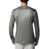 Columbia Mens Terminal Tackle PFG Fish Star Long Sleeve(Cypress/Graphite Trout Gradient)