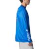 Columbia Mens Terminal Tackle PFG Fish Star Long Sleeve(Vivid Blue/Coll Navy Marlin Gradient)