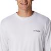 Columbia Mens Terminal Tackle PFG Fish Star Long Sleeve(White/Coll Navy Trout Gradient)
