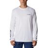 Columbia Mens Terminal Tackle PFG Fish Star Long Sleeve(White/Coll Navy Trout Gradient)
