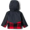 Columbia Unisex Baby Steens Mt Ii Overlay Hoodie(Mountain Red Check/Black)