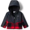 Columbia Unisex Baby Steens Mt Ii Overlay Hoodie(Mountain Red Check/Black)