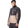 Columbia mens Pfg Uncharted Fleece Full Zip(Shark/Ancient Fossil)