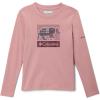 Columbia Boys’ Hazeldel Hill Long Sleeve Graphic Tee(Eraser Pink/Barely Printed)