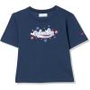 Columbia Girls La Poudre Pass Short Sleeve Tee(Collegiate Navy/Elevated Patriot)