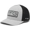 Columbia Unisex PFG Hooks Mesh Ball Cap, Cool Grey Heather/Black, Large/X-Large