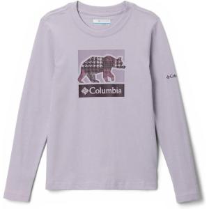Columbia Boys’ Hazeldel Hill Long Sleeve Graphic Tee(Lavender Pearl/Barely Printed)
