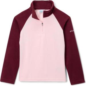 Columbia Girls Glacial Fleece Half Zip(Satin Pink/Rich Wine)