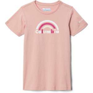 Columbia Girls Mission Lake Short Sleeve Graphic ShirtT-Shirt(Faux Pink Brand Rainbow)