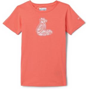 Columbia Girls Mission Lake Short Sleeve Graphic ShirtT-Shirt(Hot Coral/Foxy Swirl)