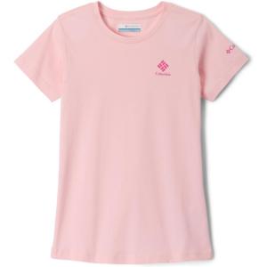 Columbia Girls Mission Lake Short Sleeve Graphic ShirtT-Shirt(Satin Pink/Csc Stacked)