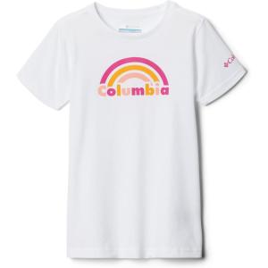 Columbia Girls Mission Lake Short Sleeve Graphic ShirtT-Shirt(White Brand Rainbow)