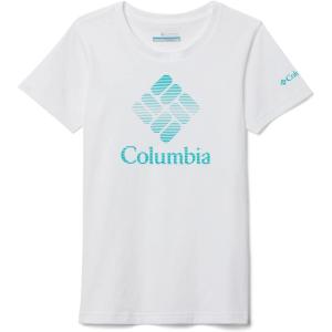 Columbia Girls Mission Lake Short Sleeve Graphic ShirtT-Shirt(White/Csc Stacked Banded Graphic)