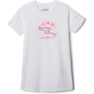 Columbia Girls Mission Lake Short Sleeve Graphic ShirtT-Shirt(White/Weaving Waterscape)