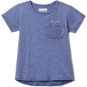 Columbia Girls Tech Trail Short Sleeve Tee(Dark Sapphire Heather)
