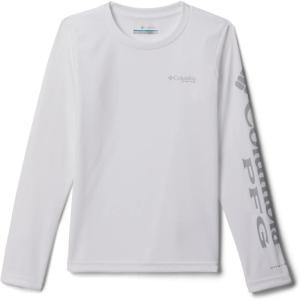 Columbia Girls Tidal Tee Long Sleeve(White/Cirrus Grey Logo)
