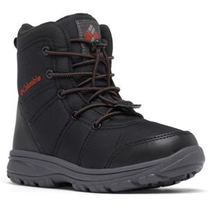 Columbia Kids’ Fairbanks Omni-heat Snow Boots(Black/Warp Red)