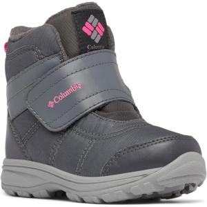 Columbia Kids’ Fairbanks Omni-heat Snow Boots(Graphite/Pink Ice)