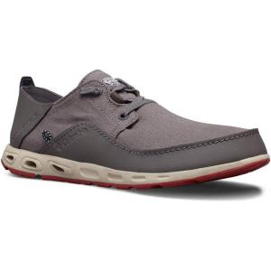 Columbia Men’s Bahama Vent Relaxed Laced Boat Shoe(City Grey  Vintage Red)