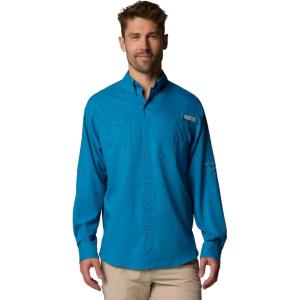 Columbia Men’s PFG Tamiami II UPF 40 Long Sleeve Fishing Shirt(Blue Echo)