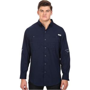Columbia Men’s PFG Tamiami II UPF 40 Long Sleeve Fishing Shirt(Collegiate Navy)