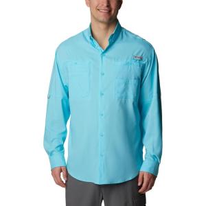 Columbia Men’s PFG Tamiami II UPF 40 Long Sleeve Fishing Shirt(Opal Blue)