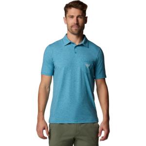 Columbia Mens PFG Uncharted Polo(Blue Echo Heather)