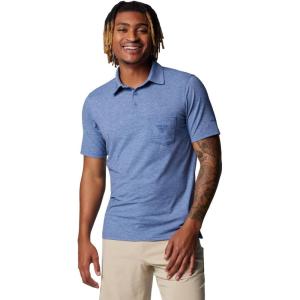 Columbia Mens PFG Uncharted Polo(Bluebell Heather)