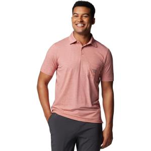 Columbia Mens PFG Uncharted Polo(Sandalwood Pink Heather)