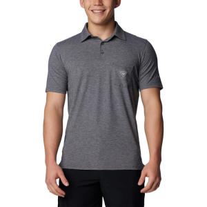 Columbia Mens PFG Uncharted Polo(Shark Heather)