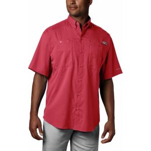 Columbia Men’s Silver Ridge Blocked Long Sleeve Shirt(Sunset Red)