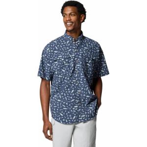 Columbia Mens Super Bahama II Short Sleeve Shirt(Nocturnal Cast N Blast)