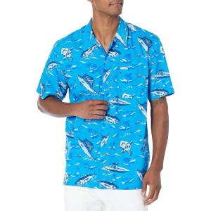 Columbia Men’s Super Tamiami Long Sleeve Shirt(Blue Macaw Reel Dreamz Print)