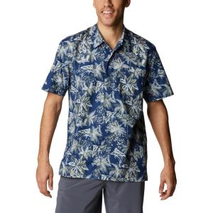 Columbia Men’s Super Tamiami Long Sleeve Shirt(Carbon Festive Fishin Print)
