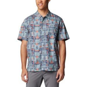 Columbia Men’s Super Tamiami Long Sleeve Shirt(Crushed Blue Tikiplaid)