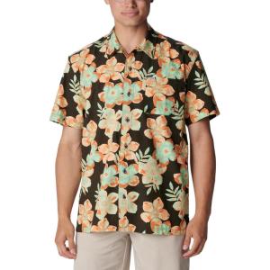 Columbia Men’s Super Tamiami Long Sleeve Shirt(Deep Olive/Botanicraze)